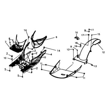 Podnóżek Ramki Pokrywa Sym Symphony ST Niebieski