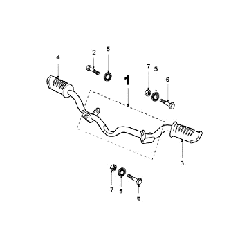 Podnóżek Peugeot Fox Deluxe Czarny