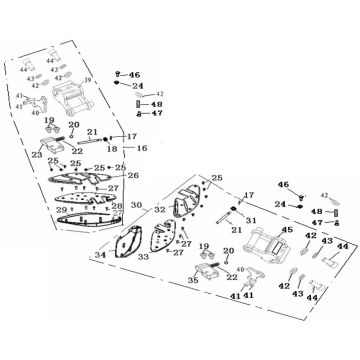 Podnóżki Generic Ideo czerwony 2007 2-suwowy 25