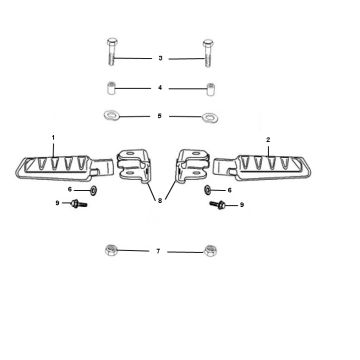podnóżki Peugeot Ludix jeden 2-suwowy