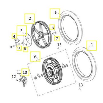Przednie+tylne koło Goccia GEV1000
