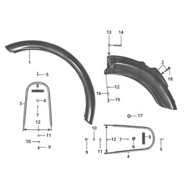 Zundapp C50 Sport 517-21LA kierownica i kierownica