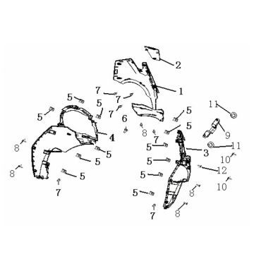 Przedni przedni Generic Ideo niebieski 2007 2-suwowy