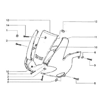 Obudowa przednia Gilera Runner 180cc FXR 2-suwowy