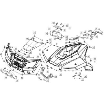 Osłony przednie Kymco MXU 300R