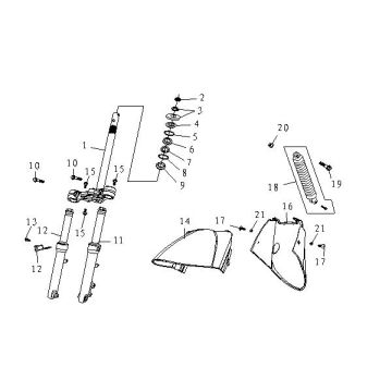 Błotnik przedni widelec Chiny moda smokey