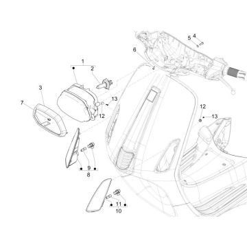 Lampa przednia Vespa Sprint 2-suwowa