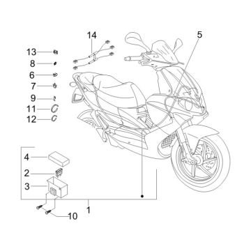 Główna grupa kabli Gilera Runner 200cc VXR 4-suwowy 2006