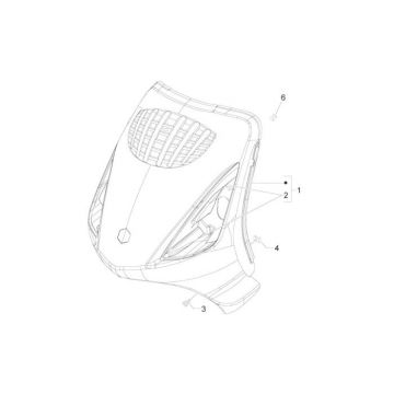 Przedni Piaggio Zip 2000 2-suwowy AC