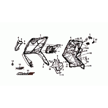 PLYTA PRZEDNIA/WEWNA/KIERUNKOWSKAZY Sym Orbit III Czarny