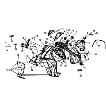 Płytka przednia Wskaźniki Płytki Wewnętrznej Sym Symphony ST euro4 Niebieski