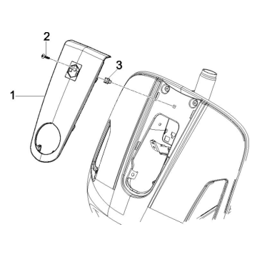 Płyta czołowa Vespa GTS 250 ie 2005-2009 (z ABS) grafitowa czarna 79/A