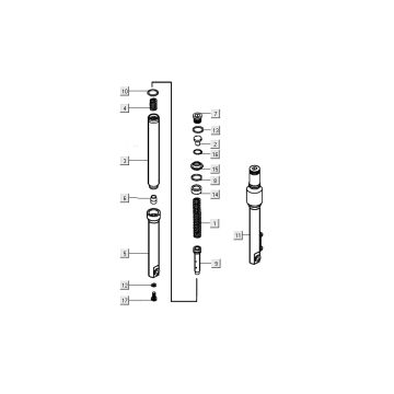 przednia noga Kymco People S 4-suwowy wiśniowy