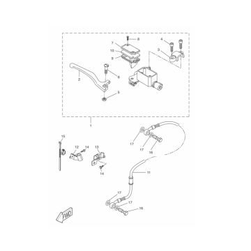 Hamulec przedni 2 Yamaha Aerox 2-suwowy 2013