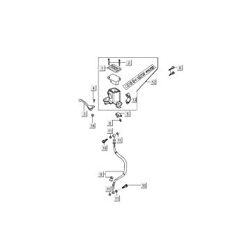 Hamulec przedni Kymco Filly 4-suwowy srebrny