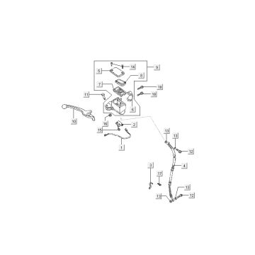 Hamulec przedni Kymco Sento 4-suwowy Biały