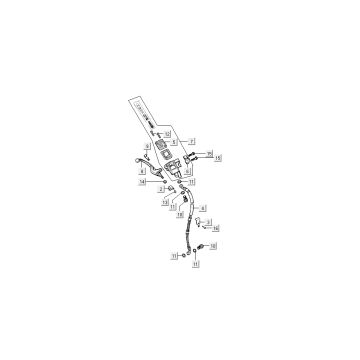 Hamulec przedni Kymco Super9 AC 2-suwowy nm srebrny - czarny