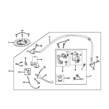 Hamulec przedni Rover Fs3 4-suwowy