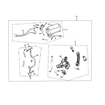 Hamulec przedni Senzo Retro GT2 4-suwowy