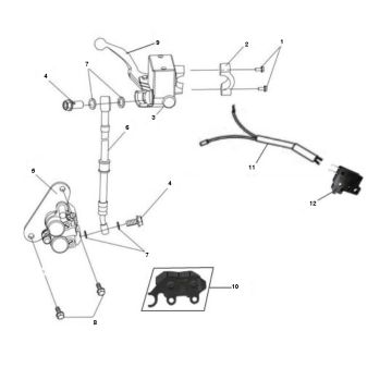 Hamulec przedni Sym Jet Sport-X 2-suwowy