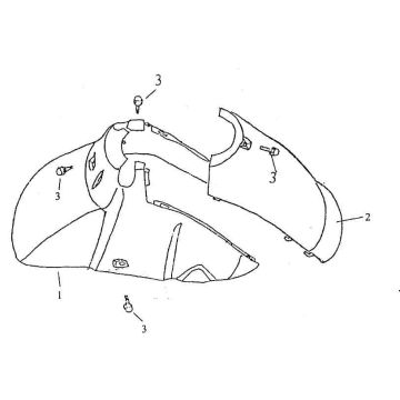Błotnik przedni AGM Retro after 2013 czarny
