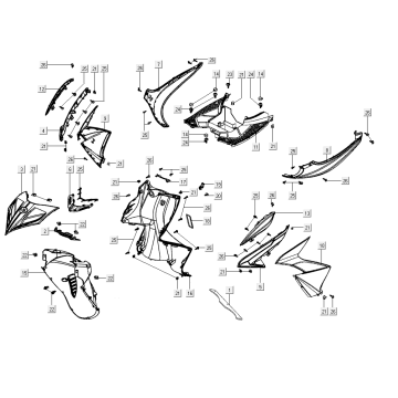 Blotnik Przedni Kymco Super8 Street 50i E4 Mat Szary