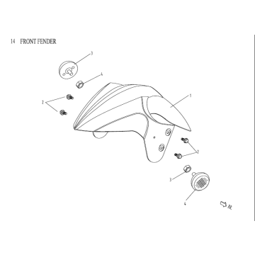 Błotnik China Venom biały