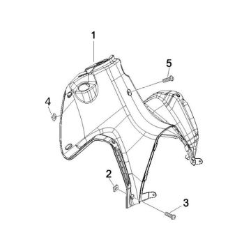 Pokrowiec przedni - Płytka zabezpieczająca przed licznikiem Gilera Runner 200cc VXR 4-suwowy 2006
