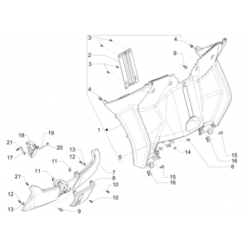 Pokrowiec przedni - Tabliczka ochronna Piaggio MP3 500 LT Sport 2014-2016