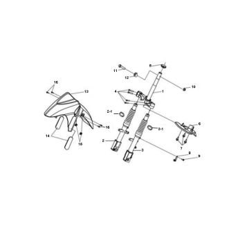 Widelec przedni- Błotnik przedni Sym Jet Sport-X 2-suwowy
