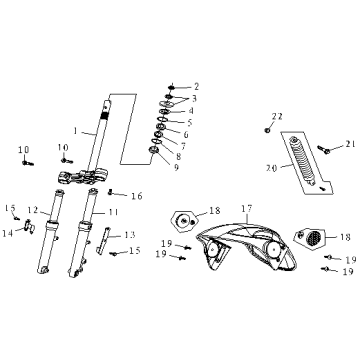 Błotnik przedni AGM fox niebieski połysk