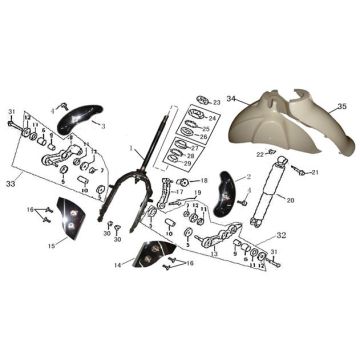 Błotnik przedni AGM LX czarny