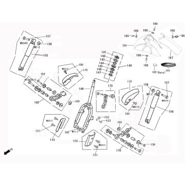 Błotnik przedni AGM Retro Extra mat czerwony