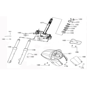 Błotnik przedni AGM Star50 czarny czerwony