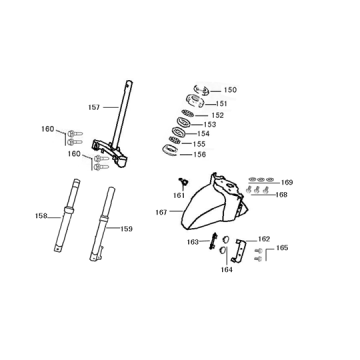 Błotnik przedni AGM VX50s czerwony