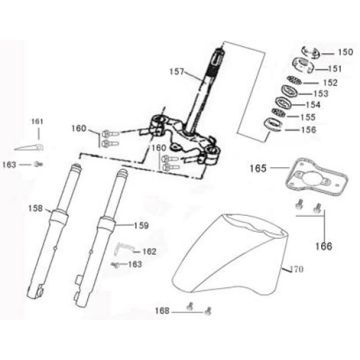 Błotnik przedni Berini Sprint czarny