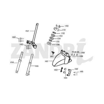 Błotnik przedni BTC Riva Sport pantone niebieski