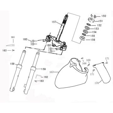 Błotnik przedni Edwards Jutro Riva II tytan