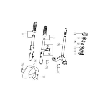 błotnik przedni Kymco Grand Dink 2-suwowy tytan