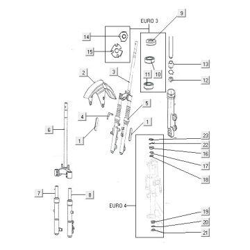 Przedni błotnik przedniego widelca NIU N1S