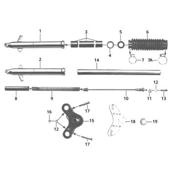 Zundapp GTS 50 517-40L0 przedni widelec