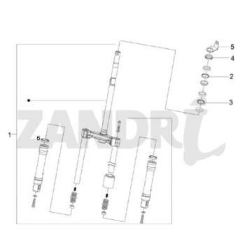 Widelec przedni Piaggio Zip 2000 4-suwowy AC