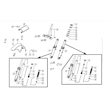 Widelec przedni Kymco Agility City 16 200i