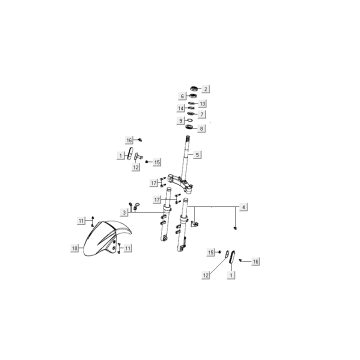 Widelec przedni kymco agility FR 12' 4-suwowy euro4 czarny