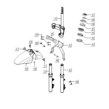 Widelec przedni Kymco People S 300i Widelec przedni Kymco People S 300i