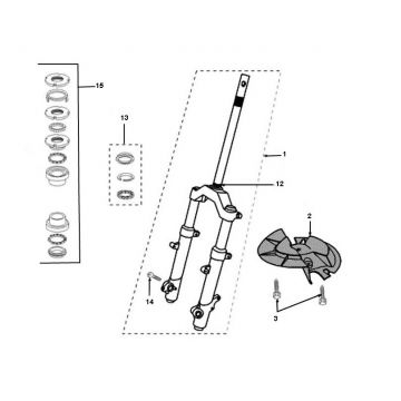 Widelec przedni Peugeot Jet force C-tech 2-suwowy