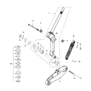 Widelec przedni Peugeot Speedfight 2 LC E2 2-suwowy