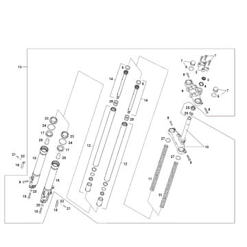 Widelec przedni SENDA R X-TREME 2007 E2 3ED