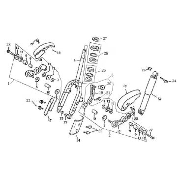 Widelec przedni Turbo RG50 antracyt