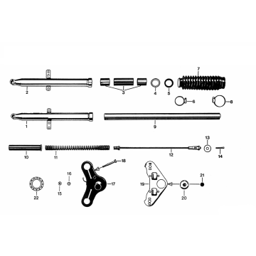 Zundapp KS 50 350-510 widelec przedni chłodzony powietrzem